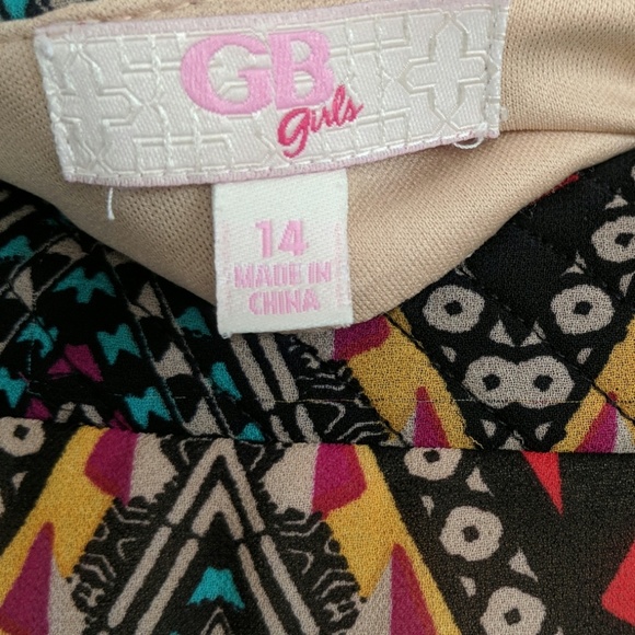 Girls multicolor print dress. Size 14 - Picture 5 of 5